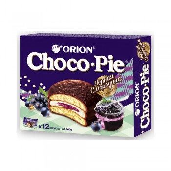 Бисквит "Choco Pie" с черной смородиной